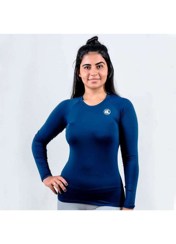Esporte Legal - Camisa Esporte Legal Térmica Poliamida Feminina Azul