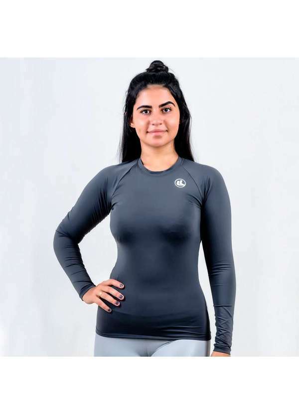 Esporte Legal - Camisa Térmica Esporte Legal Luar Manga Longa Feminina - Cinza Cinza