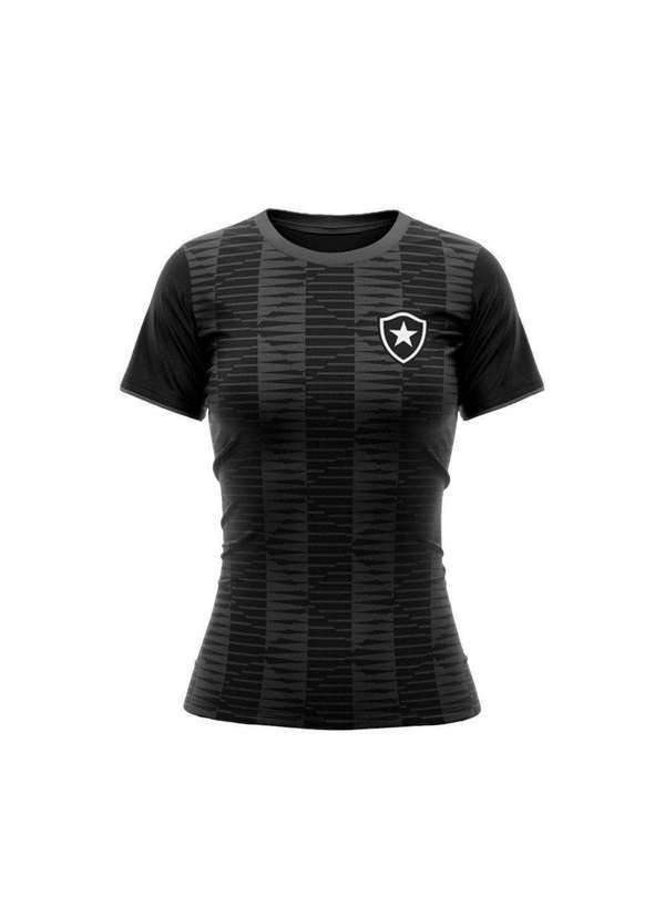 Braziline - Camiseta Botafogo Braziline Stripes Feminina Preto