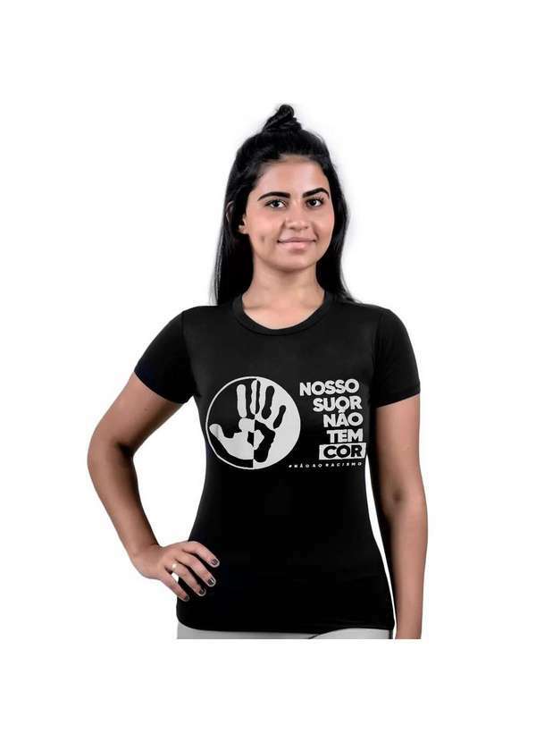 Esporte Legal - Camiseta Esporte Legal Não Ao Racismo Feminina Preto