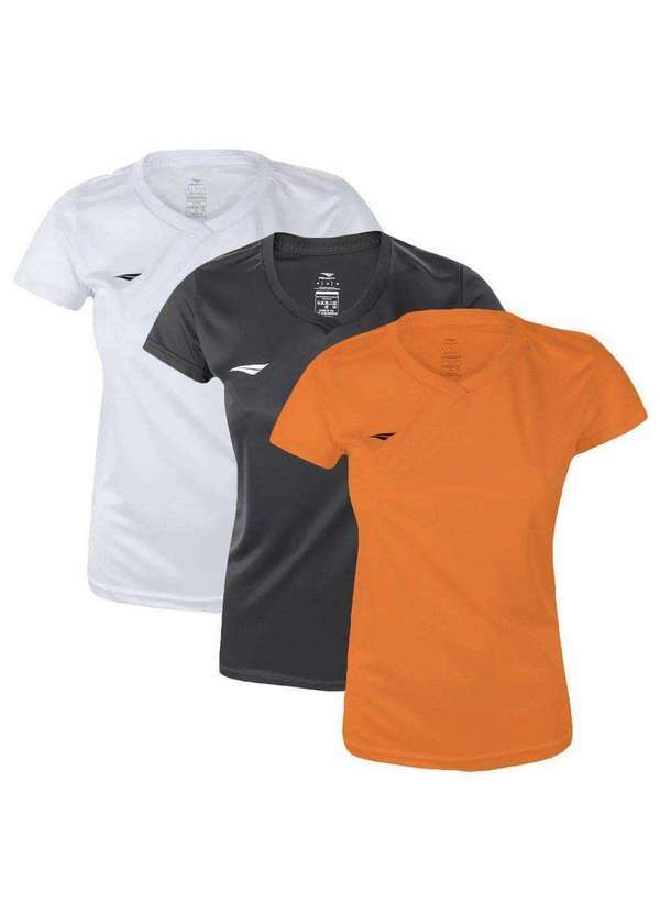 Penalty - Kit 3 Camisetas Penalty X Feminina Laranja