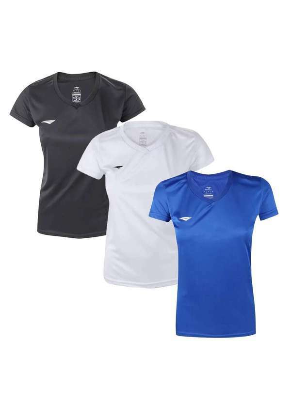 Penalty - Kit 3 Camisetas Penalty X Feminino Preto