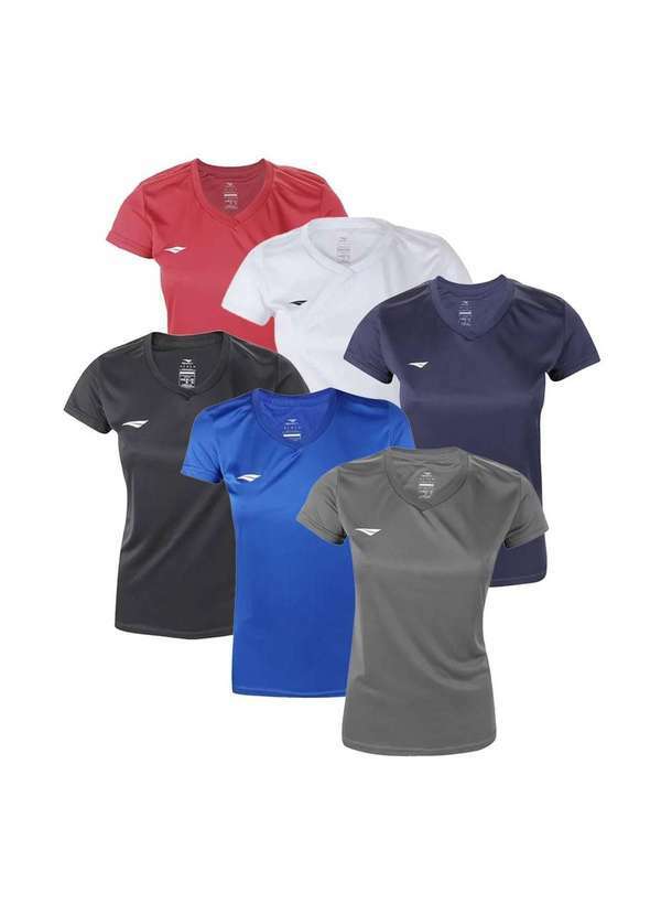 Penalty - Kit 6 Camisetas Penalty X Feminino Vermelho