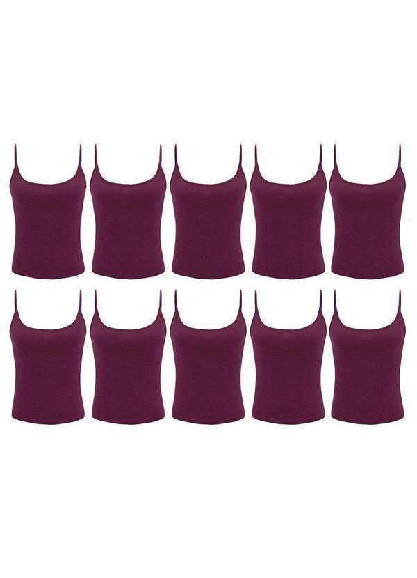 Kit Atacado Regatas De Alcinha Pmc B Sica Feminina Roxo Esporte Legal