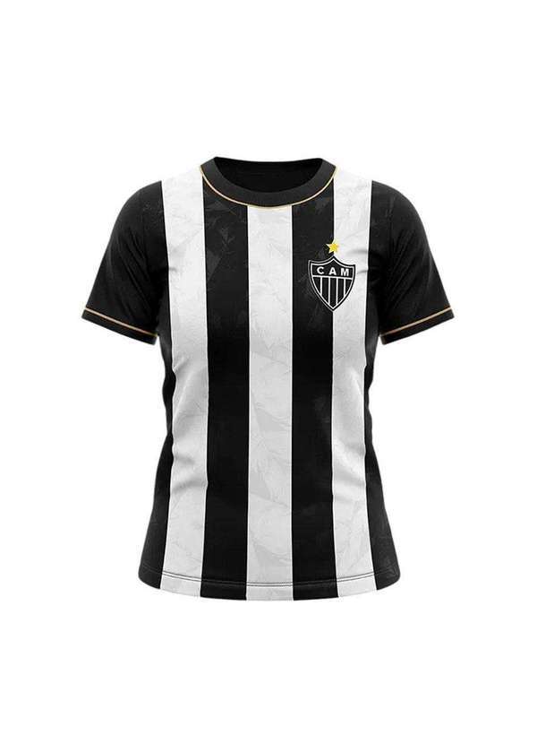 Braziline - Camisa Braziline Atlético Mineiro Trevo Feminina Preto