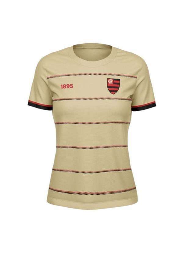 Braziline - Camisa Braziline Flamengo Troféu 1895 Feminina Bege