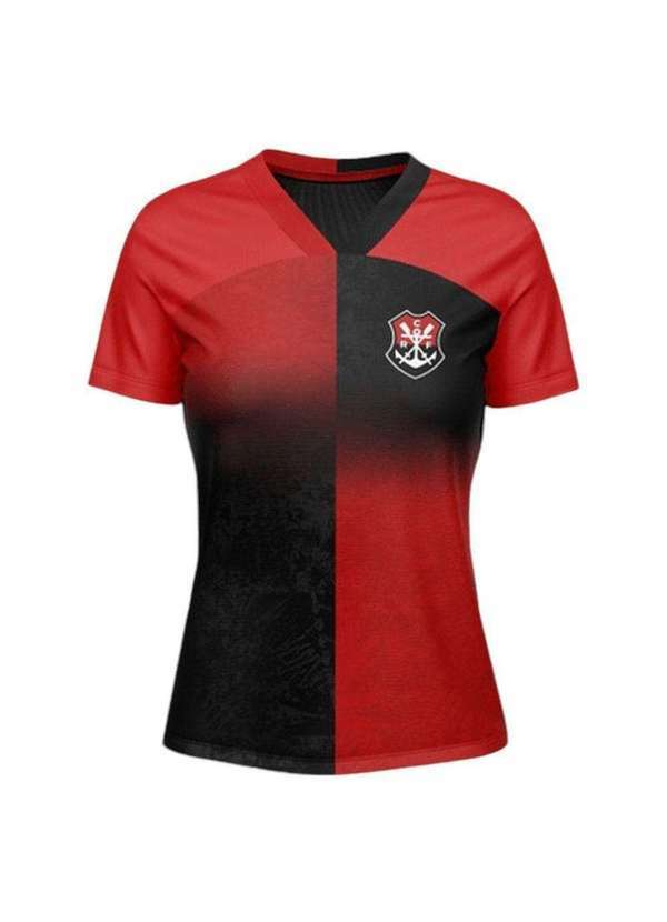 Braziline - Camisa Braziline Flamengo Vintem Feminina Preto