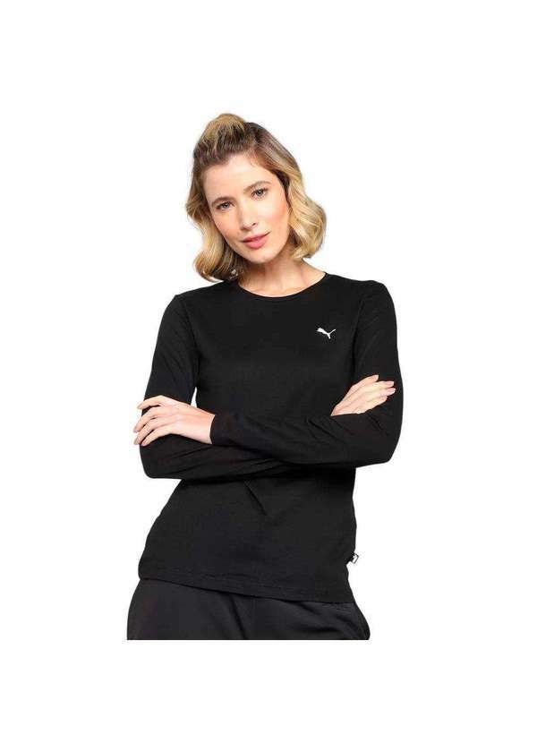 Puma - Camiseta Puma Essentials Longsleeve Feminina Preto