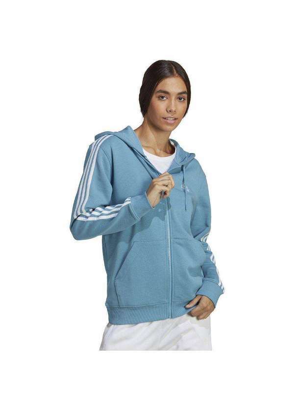 Adidas - Jaqueta Adidas Essentials 3-Stripes Feminina Azul