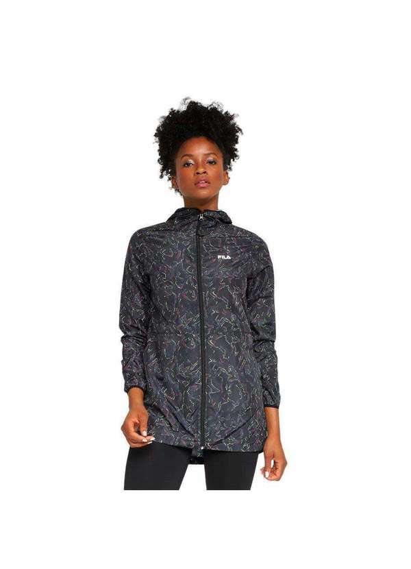 Fila - Jaqueta Parka Fila Printed Feminina Preto