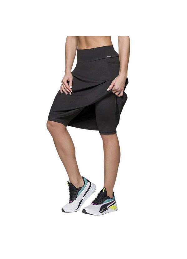 Selene - Bermuda com Saia Selene Fitness Feminina Preto