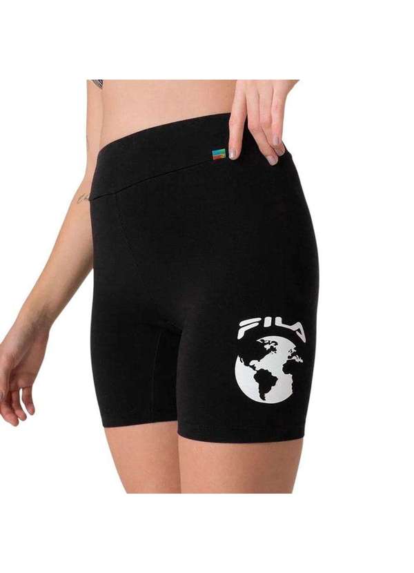Fila - Bermuda Fila Biker Change The Future Feminina Preto