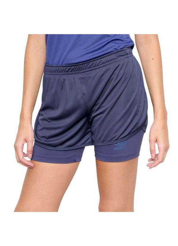 Umbro - Calção Umbro Twr Double New Feminino Azul