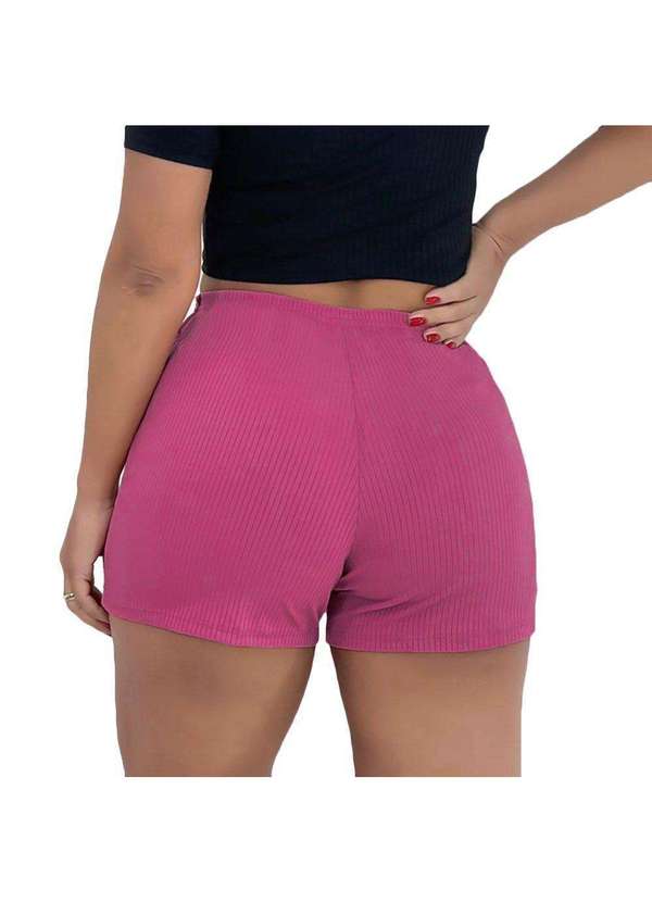 Pmc - Kit Atacado 5 Shorts Pmc Canelado Feminino Rosa 3