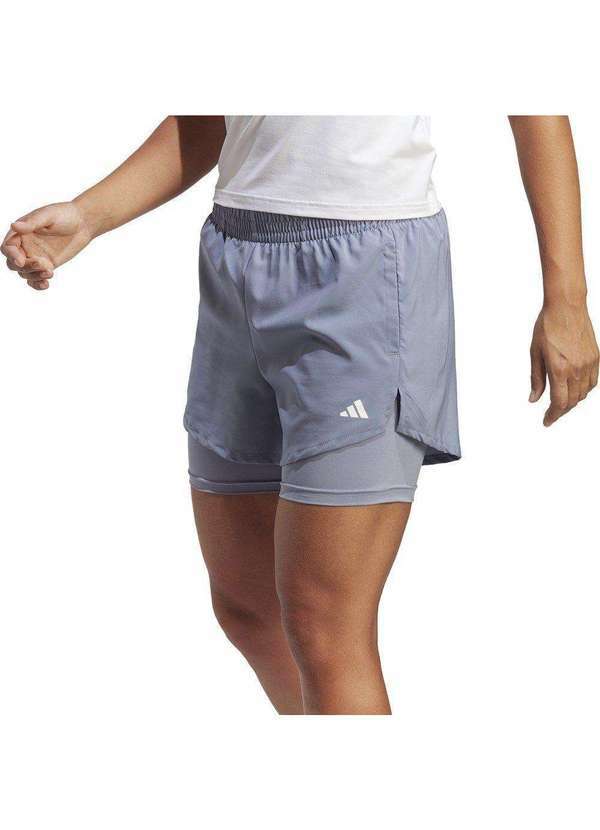 Adidas - Short Adidas 2 em 1 Made For Training Minimal Feminino Rosa