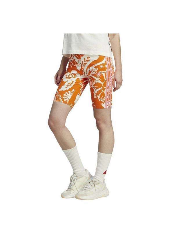 Adidas - Short Ciclista Adidas Farm Rio Feminino Laranja