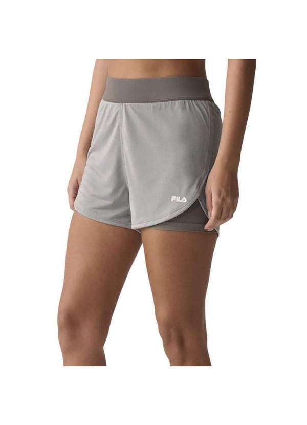 Fila - Short Fila Double Basic Train Ii Feminino Cinza