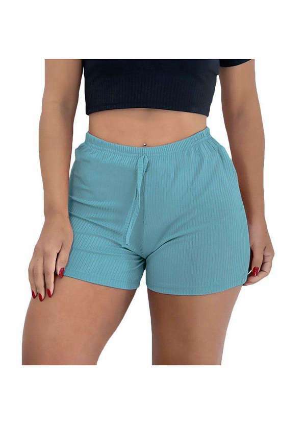 Pmc - Short Pmc Canelado Feminino Azul