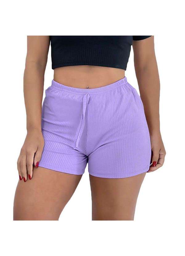 Pmc - Short Pmc Canelado Feminino Roxo