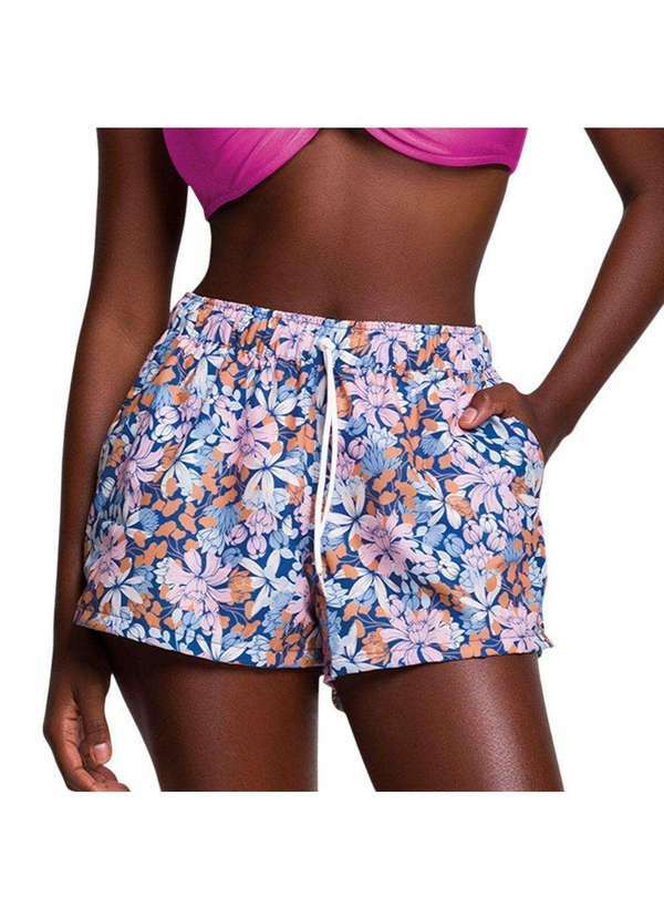 Selene - Short Selene Estampado Feminino Azul 2