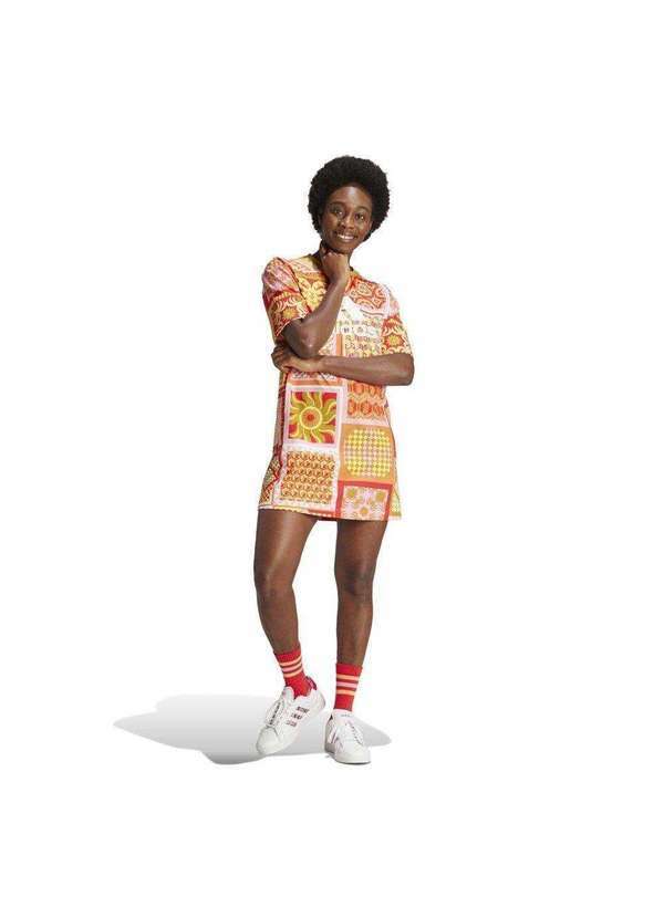 Adidas - Vestido Adidas Farm Rio Dress Feminino Amarelo