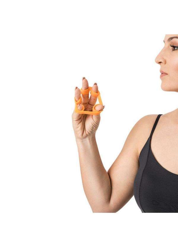 Hidrolight - Extensor Elástico Hidrolight Band de Resistência para Dedos Laranja