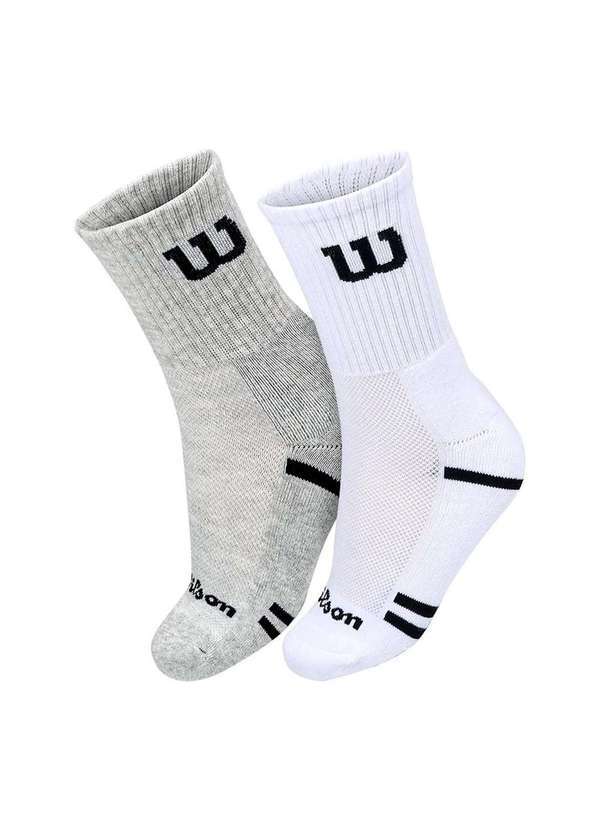 Wilson - Kit 2 pares de Meias Wilson Cano Longo Masculino Branco