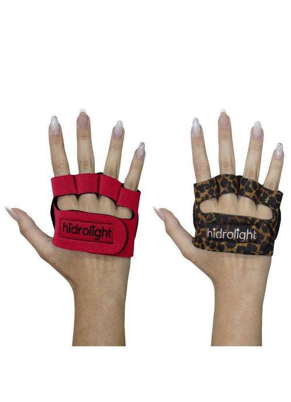 Hidrolight - Kit 2 pares de Palmar para Musculação Hidrolight Mini Palma Vermelho