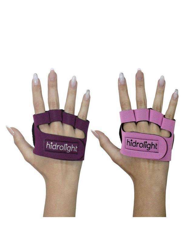 Hidrolight - Kit 2 pares de Palmar para Musculação Hidrolight Mini Palma Rosa