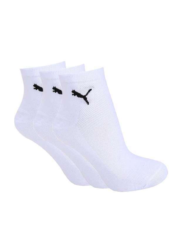 Puma - Kit 3 pares de Meia Puma Cano Médio Esportiva Branco