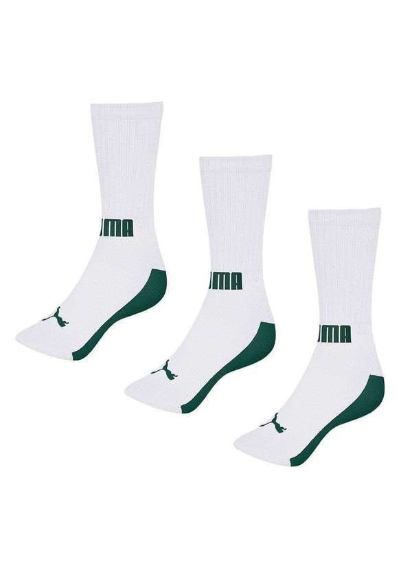 Puma - Kit 3 pares de Meias Puma Esportiva Cano Longo Masculina Kit 3 pares de Meias Puma Masculina