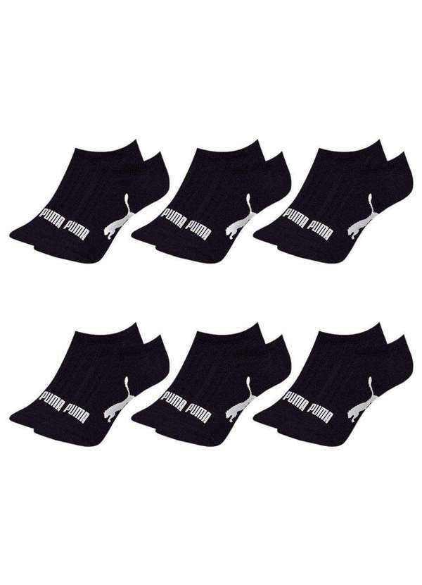 Puma - Kit 6 pares de Meias Puma Sapatilha Esportiva Feminino Preto