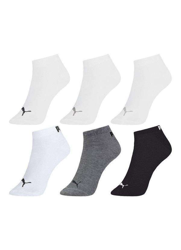 Puma - Kit 6 pares de Meias Puma Sapatilha Esportiva Masculino Kit 6 pares de Meias Puma Masculino