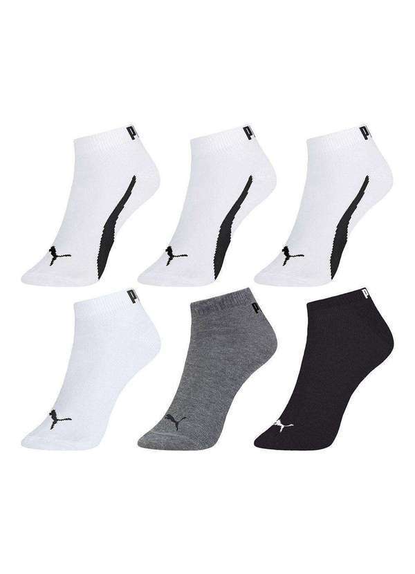 Puma - Kit 6 pares de Meias Puma Sapatilha Esportiva Masculino Kit 6 pares de Meias Puma Masculino