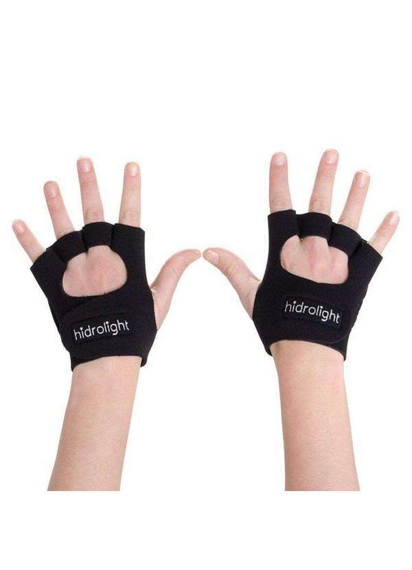 Hidrolight - Luva de Musculação Hidrolight Neoprene com Debrum sem Polegar Preto