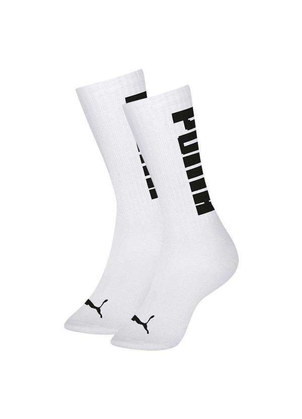 Puma - Meia Puma Esportiva Cano Longo Masculina Branco