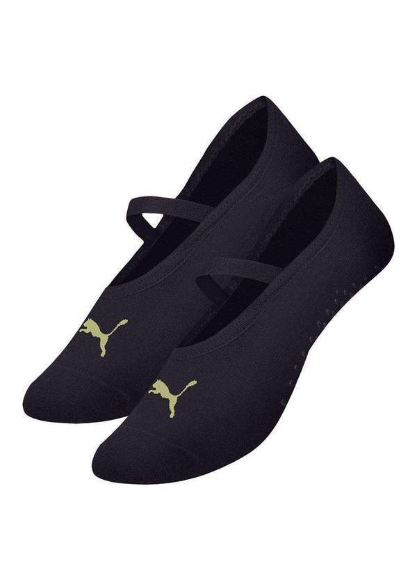 Puma - Meia Puma Sapatilha Pilates Antiderrapante Feminina Preto
