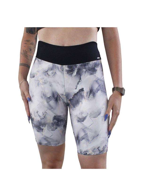 Selene - Bermuda Selene Estampada Feminina Preto