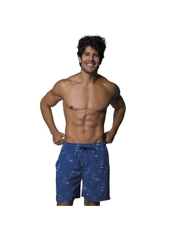 Selene - Bermuda Selene Estampada Masculina Azul