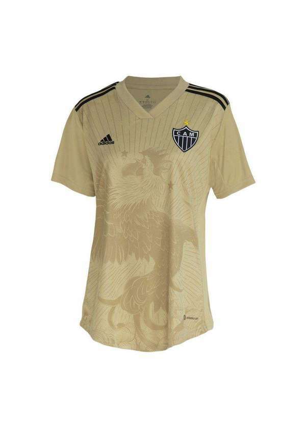 Adidas - Camisa Adidas Atlético Mineiro Iii 2022/23 Feminina Dourado