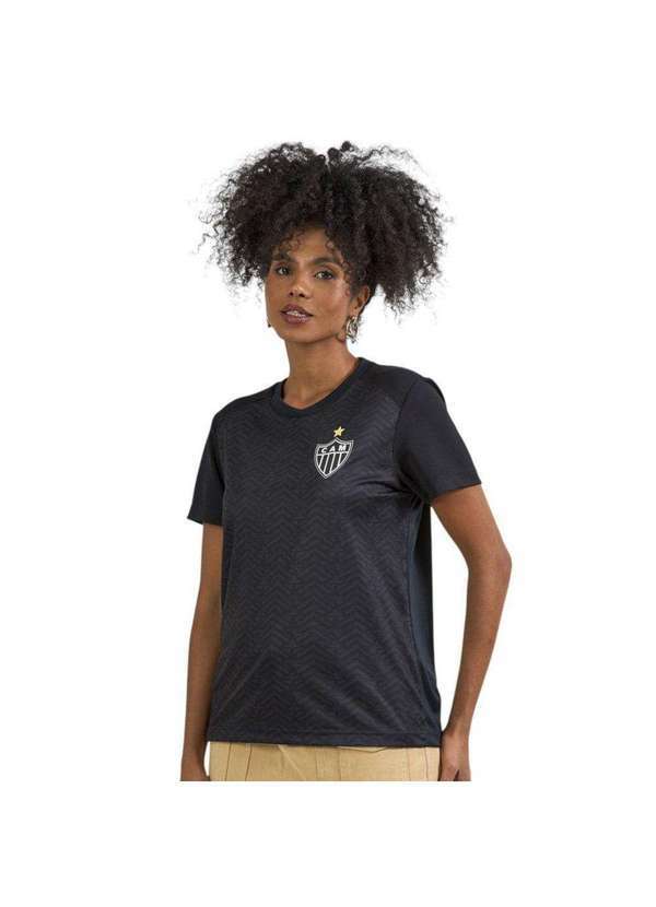 Braziline - Camisa Braziline Atlético Mineiro Principia Feminina Preto