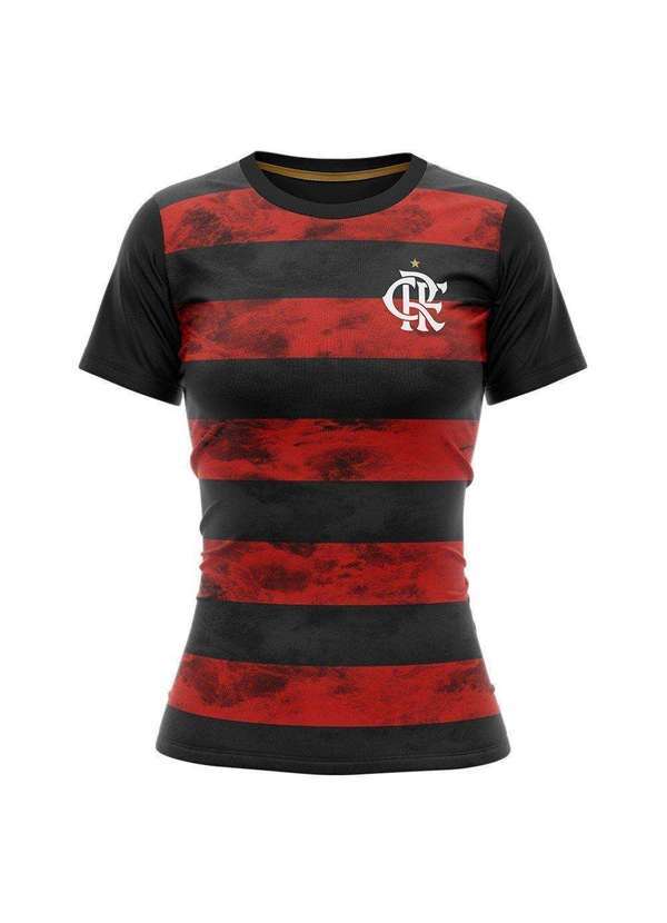 Braziline - Camisa Braziline Flamengo Arbor Feminina Preto