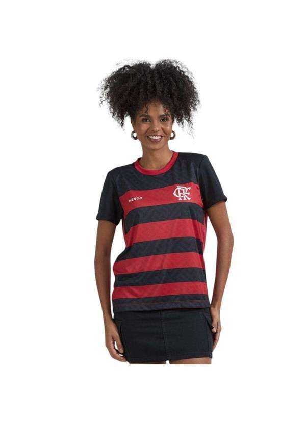 Braziline - Camisa Braziline Flamengo Principia Feminina Preto