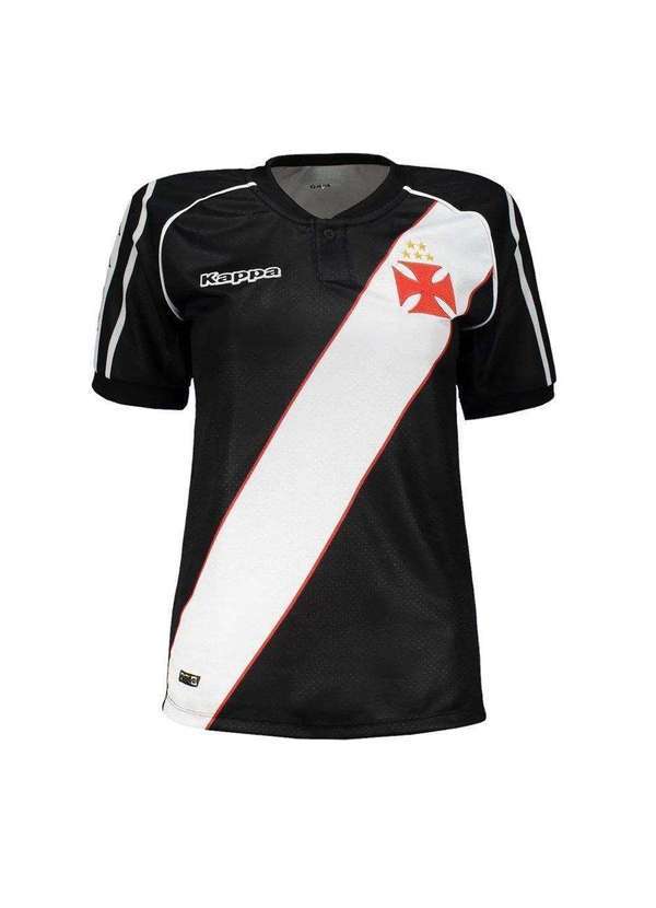 Kappa - Camisa Kappa Vasco da Gama I Retrô 1998 Feminina Preto