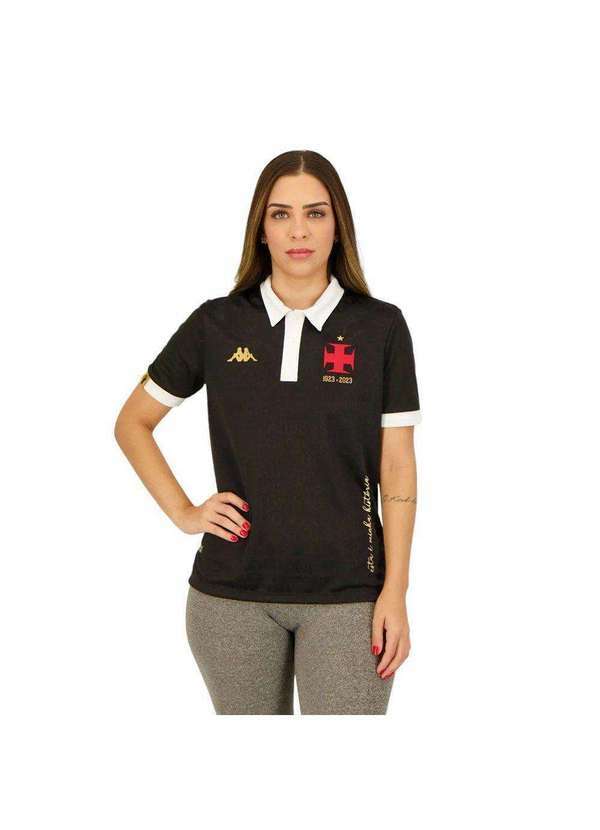 Kappa - Camisa Kappa Vasco da Gama Iii 2023/24 Feminina Preto