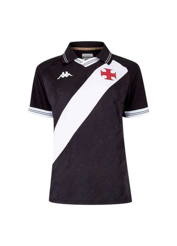 Kappa - Camisa Kappa Vasco I 2025/26 Feminina Preto
