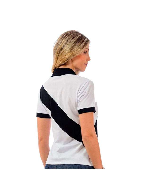 Braziline - Camisa Polo Braziline Vasco Paris Feminina Branco 2