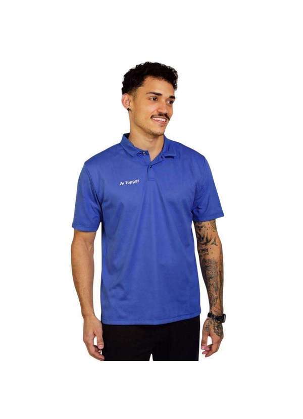 Topper - Camisa Polo Topper Classic Masculina Azul