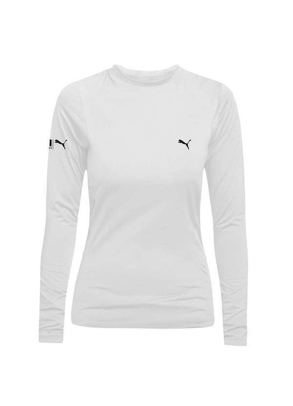 Puma - Camisa Térmica Puma Uv50 Manga Longa Feminina Branco