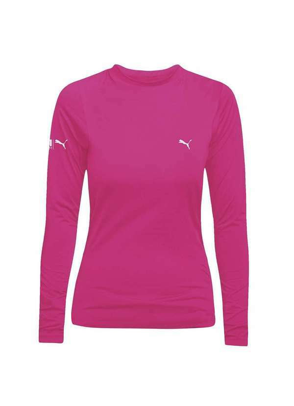 Puma - Camisa Térmica Puma Uv50 Manga Longa Feminina Rosa